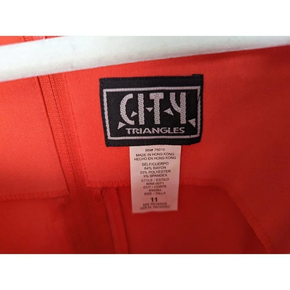 City Triangles 11 VTG 90s Y2K Knee Length Dress Embroidered Floral Square Neck - Picture 6 of 7